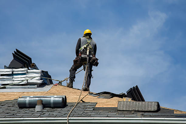 Professional Roof Replacement technician working in Wolfeboro, NH